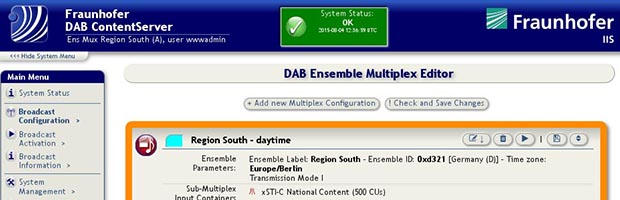 Major Upgrade to the Fraunhofer IIS ContentServer Technology Highlight New Features for Digital Radio Systems | ©Fraunhofer IIS