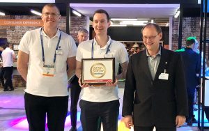 Ericsson won the "Best of Show" Award at NAB 2018 for their MPEG-H Audio Contribution Encoder/Decoder. Photo © Fraunhofer IIS